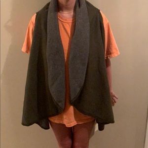 Fall Essence Two Tone Shawl Vest